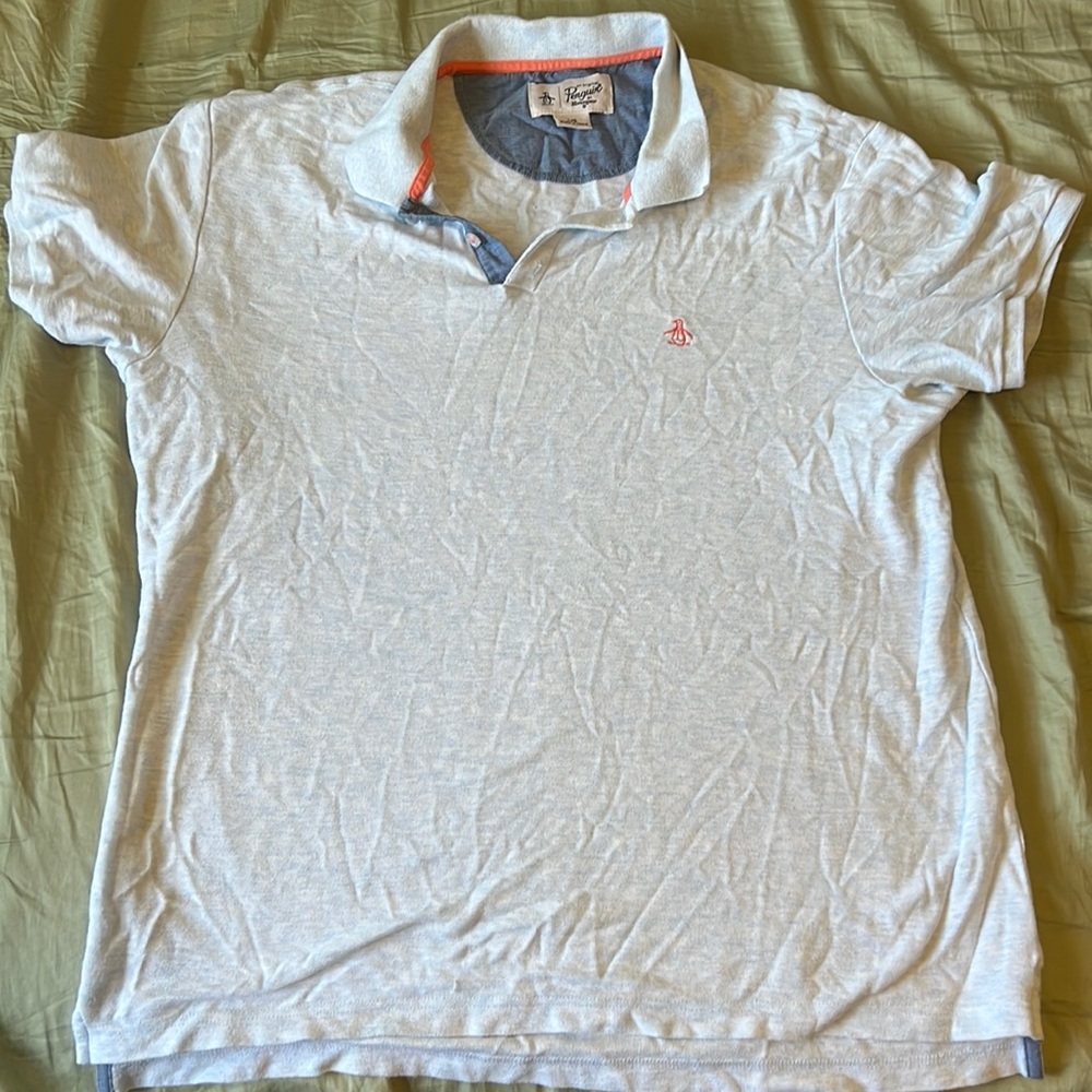 Penguin - Large - Short Sleeve Polo - Blue